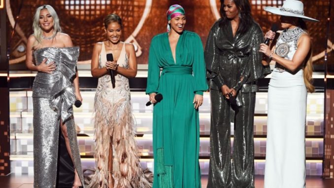 Alicia Keys Opens Grammys With Michelle Obama, Lady Gaga, J-Lo & Jada Pinkett