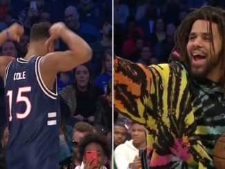 Dennis Smith Jr. Sports J. Cole's High School Jersey During All-Star Dunk Contest