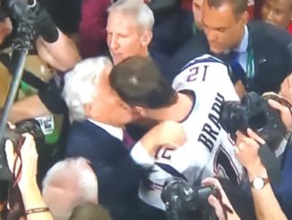 The Internet Reacts To Tom Brady And Robert Kraft Locking Lips Amid Crazy Post-Game Chaos (VIDEO)