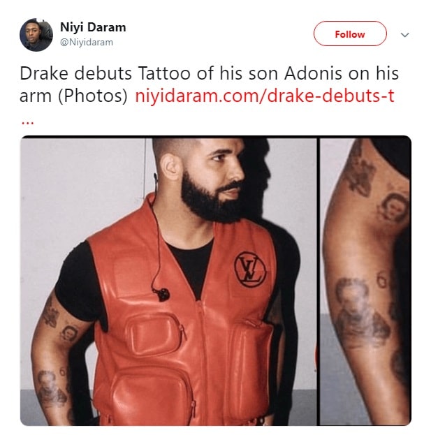 drake tattoo son adonis