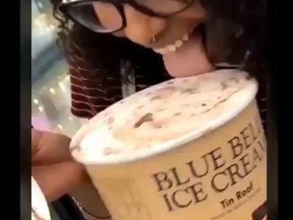 female Licks A Tub Of Ice Cream She Opened At Walmart Then Puts It Back On The Shelf