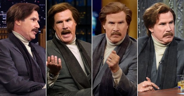 Will Ferrell AKA Ron Burgundy..Stages Late-Night Takeover To Promote New Podcast