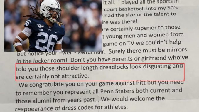 Penn State Defends Football Player After a Letter Called His Dreadlocks ‘Disgusting’