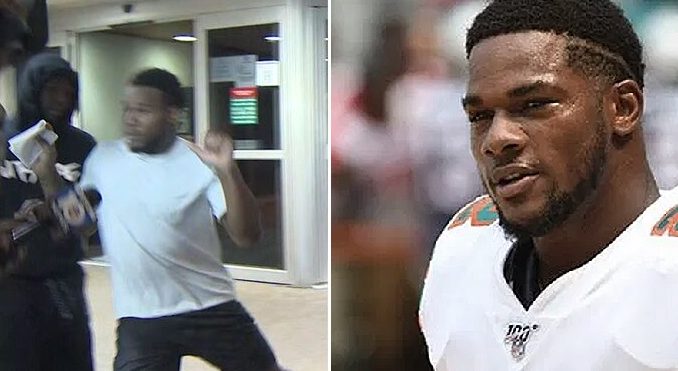 Former Miami Dolphins Mark Walton Runs Out Of Jail After Being Accused Of Punching Pregnant Girlfriend