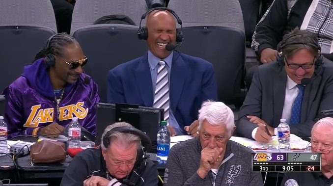 Snoop Dogg Join Lakers Broadcast vs. Spurs and It's Hilarious