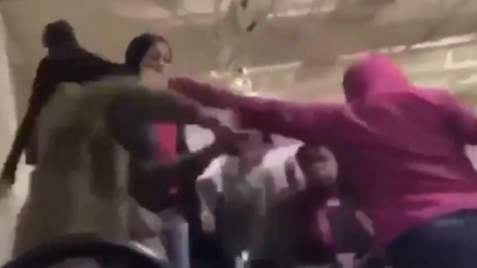 Female Gets Dragged Down The Bleachers By Her Hair During In School Gym