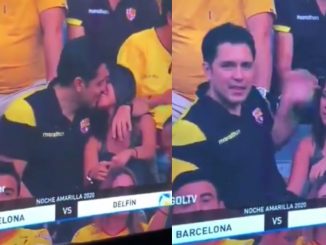 Guy Gets Caught Kissing His Side Chick Live On Camera At A Soccer Game