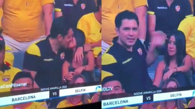 Guy Gets Caught Kissing His Side Chick Live On Camera At A Soccer Game