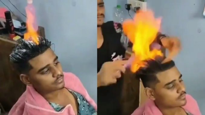 This Barber Uses Fire To Cut and Style Hair
