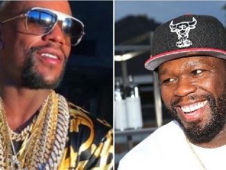50 Cent Handles Floyd Maywether In A Giant Louis Vuitton Bag