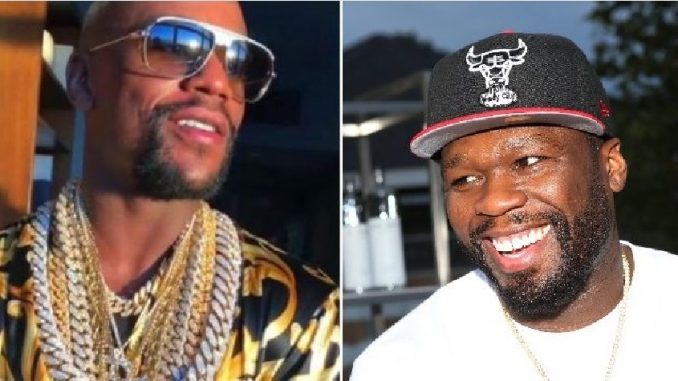 50 Cent Handles Floyd Maywether In A Giant Louis Vuitton Bag