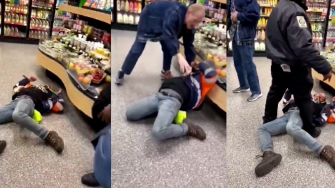 Guy Get Folded Up During Convenience Store Squabble
