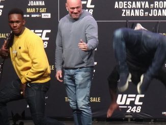 Yoel Romero And Israel Adesanya's UFC 248 Staredown Turns Into A Dance Battle