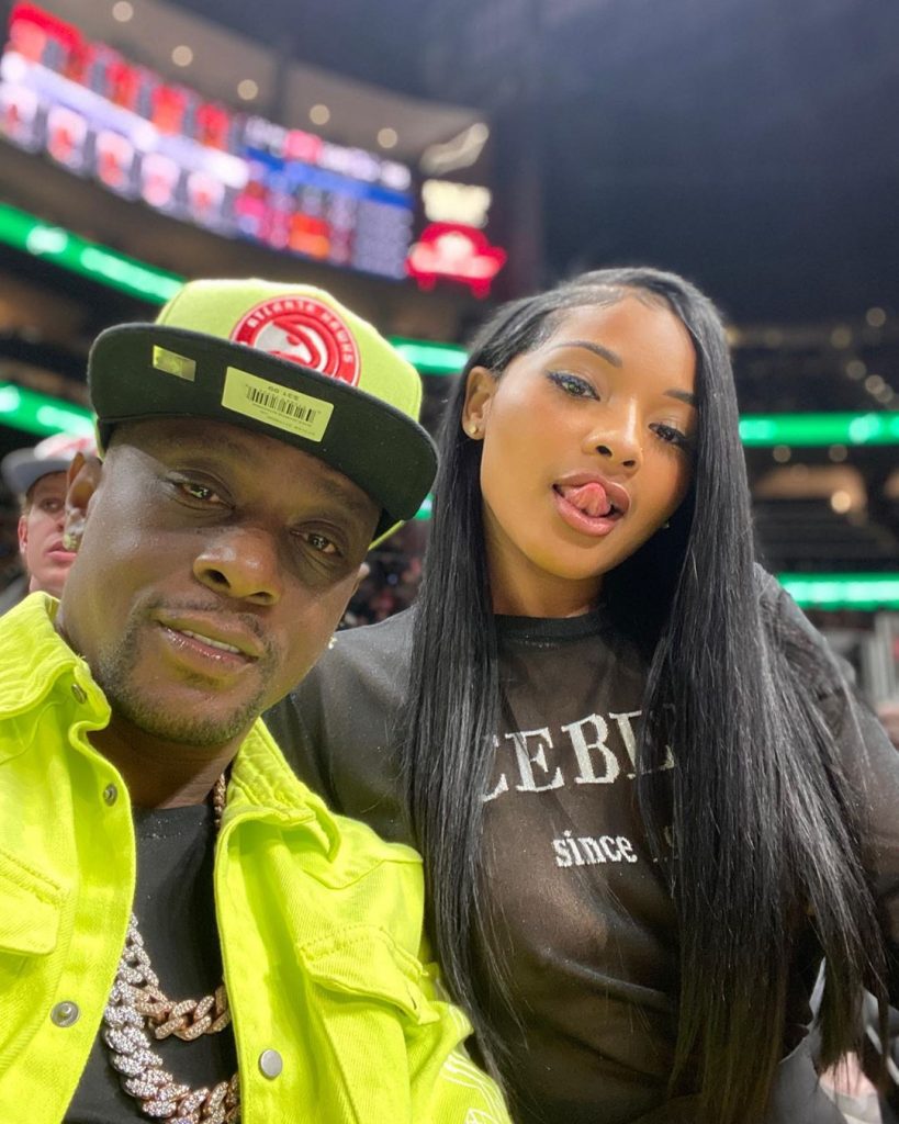 Lil Boosie on Kiss Cam with His 'Baddie' Rajel Nelson at Hawks Game
