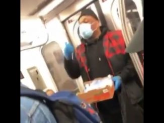 Guy Is Selling "Corona Packages" On The NYC Train