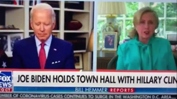 Joe Biden Appears To Fall Asleep During Virtual Town Hall With Hillary Clinton