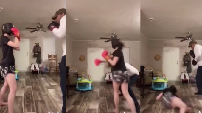 Woman Challenged Her Man To A Boxing Match And It Didn't End Well