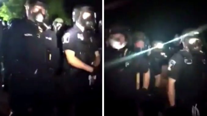 Video Shows Hundreds of Police Officers Guarding Home of Cop Derek Chauvin