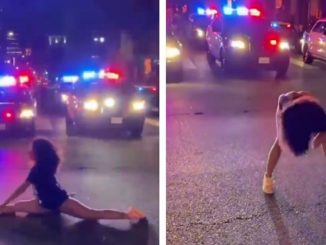 Viral Video Show A Chick Putting On A Show For The Police In The Middle Of The Street