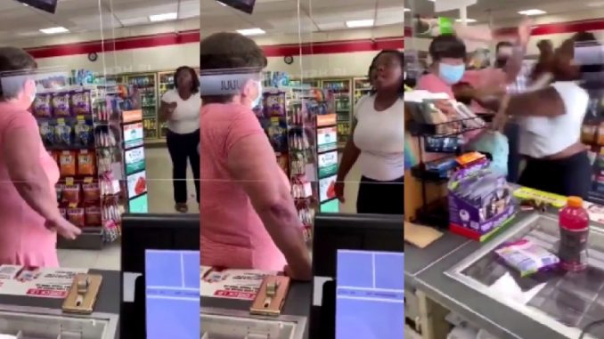 'Karen' Gets Hands Put On Her After Calling A Woman The N-Word