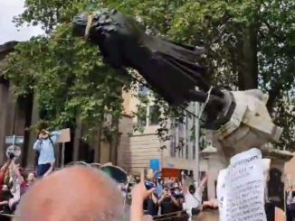 Protesters Tear Down A Slave Trader's Statue And Throw It Into A River In Bristol, England