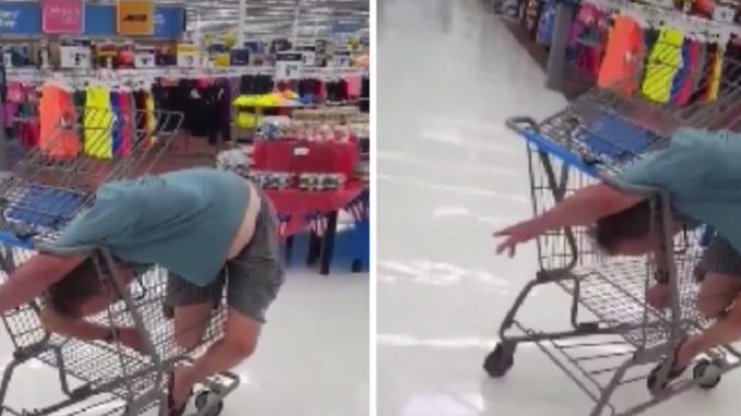 A Man Tried To Throw A Cart At An Employee And Ended Up Like This