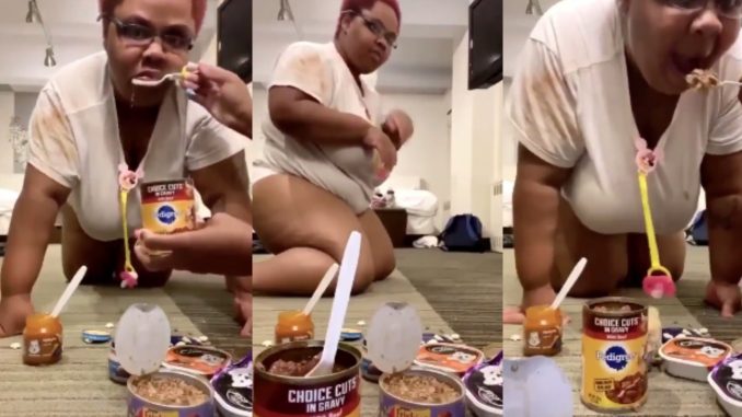 Disturbing Video Shows Woman Being Treated Like A Dog, Eating Dog Food And Barking