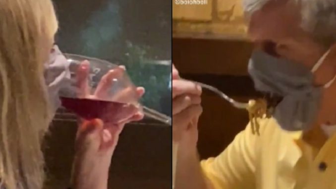 This Couple Has Mastered Eating With A Mask