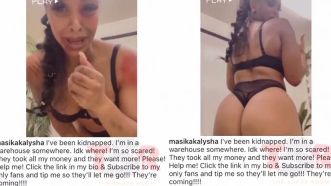 LHHH' Star Masika Kalysha Fakes Kidnapping to Promote OnlyFans Account