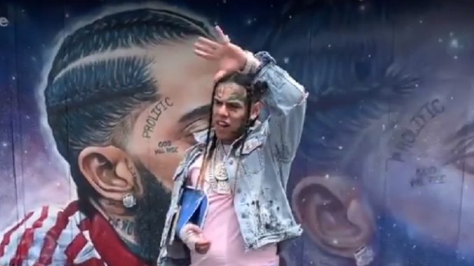 The Game & Reason Send A Warning To 6ix9ine After He Visits Nipsey Hussle's Mural