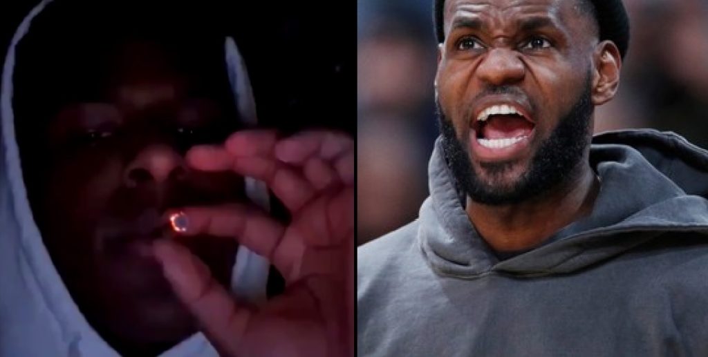 Viral Clip Appears To Show Lebron James's Son, Bronny Smoking Marijuana Blunt