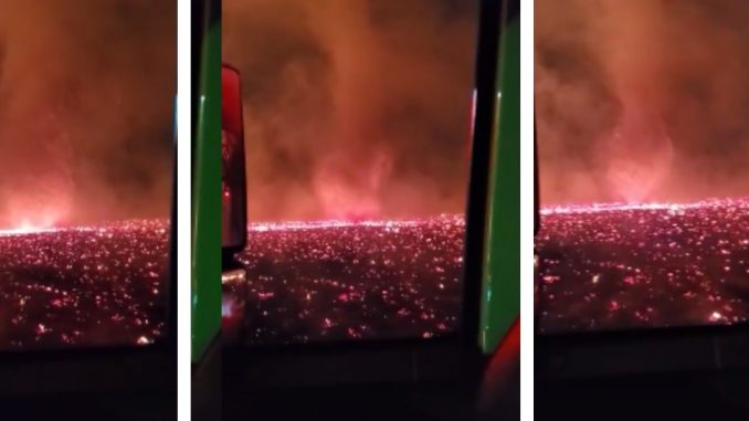 Viral Video Shows Fire Tornado Wreaking Havoc