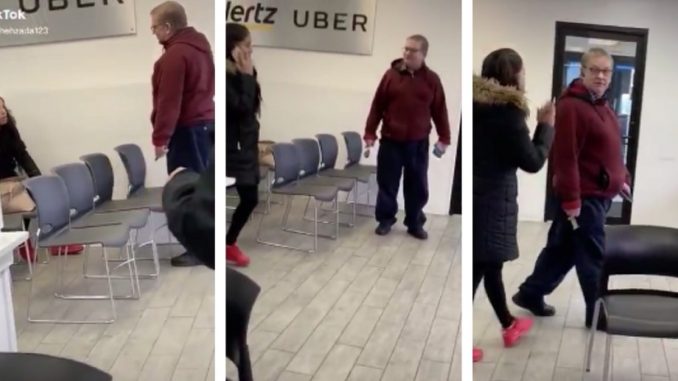 Woman Puts a Customer in Check after He Disrespects Hertz Employee