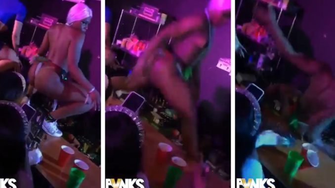 Dancer's Split Attempt In A Bar Ends Horribly