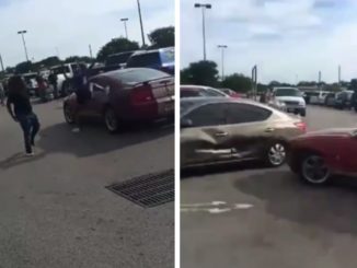 Mustang Driver Rams Vehicle During Parking Spot Dispute