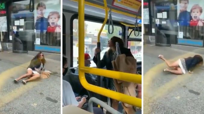 Video Shows Woman Spit On Man And Then Get Booted Tf Off Bus