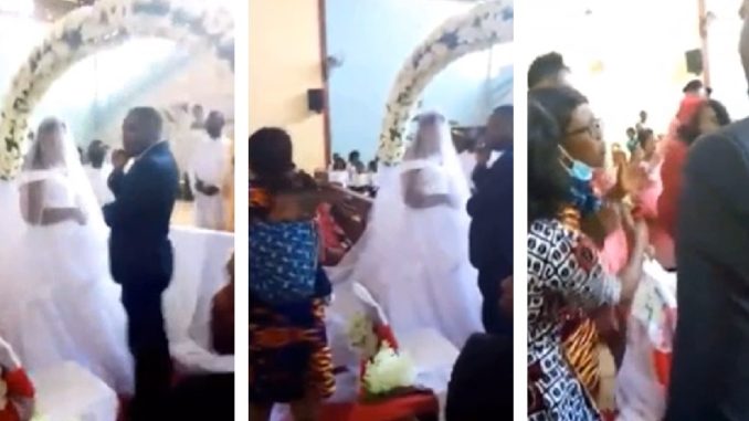 Wife With Baby On Her Back, Crashes Her Husband's Wedding