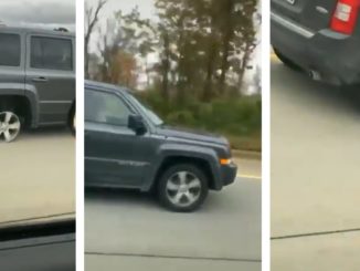 Woman Drives Her SUV On Detroit Highway With No Tire