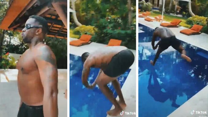 Diddy Is Trending After This Awkward Af Pool Dive