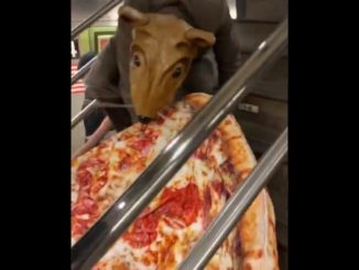 Only In New York Will A Person Dress Up As A Rat And Drag A Slice Of Pizza