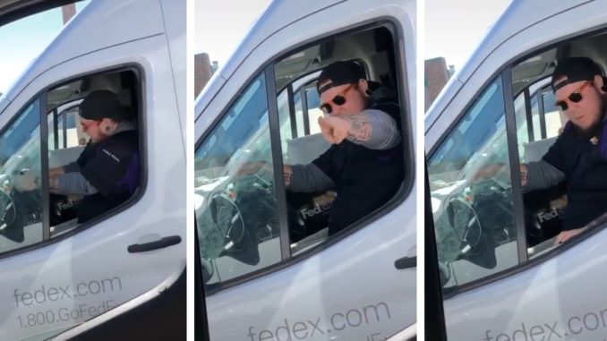 This FedEx Driver is Hype As Hell and Ready for The Holiday Season