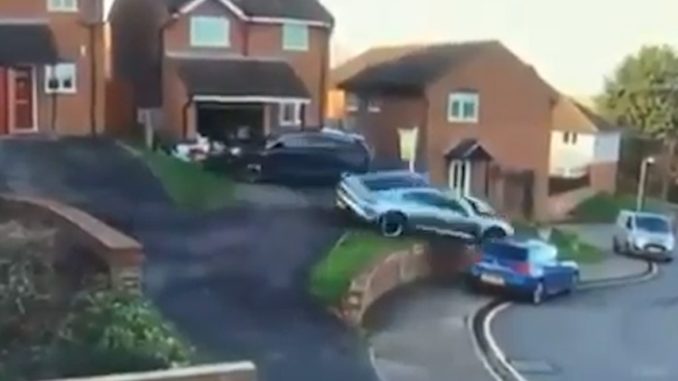 Video Shows Porsche Smash SUV, Careen Off Wall and Land On Top of Car