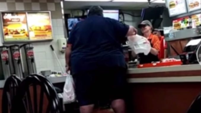 Big Man Goes Off In Whataburger About His Drink Spilling In His $90k Benz