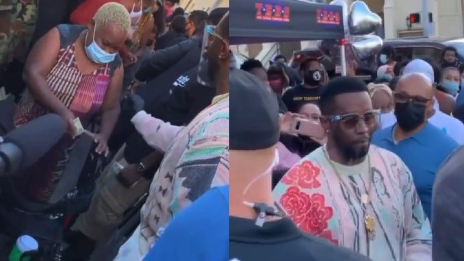Sean 'Diddy' Combs Hands Out $50 While Providing Some COVID-19 Relief for Miami Neighborhood
