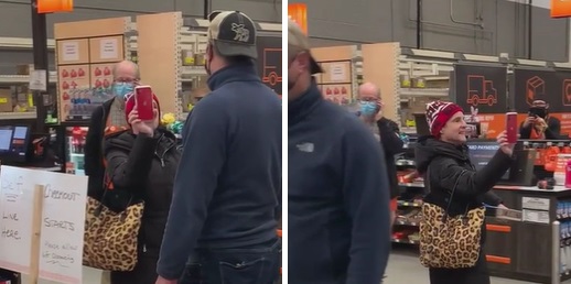 Anti-Masker Yells at People Shopping in Home Depot in Viral Video