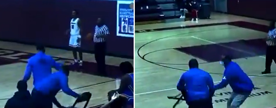 High School Basketball Coach Gets Fired After Wild Video Shows Him Throwing a Chair During The Game