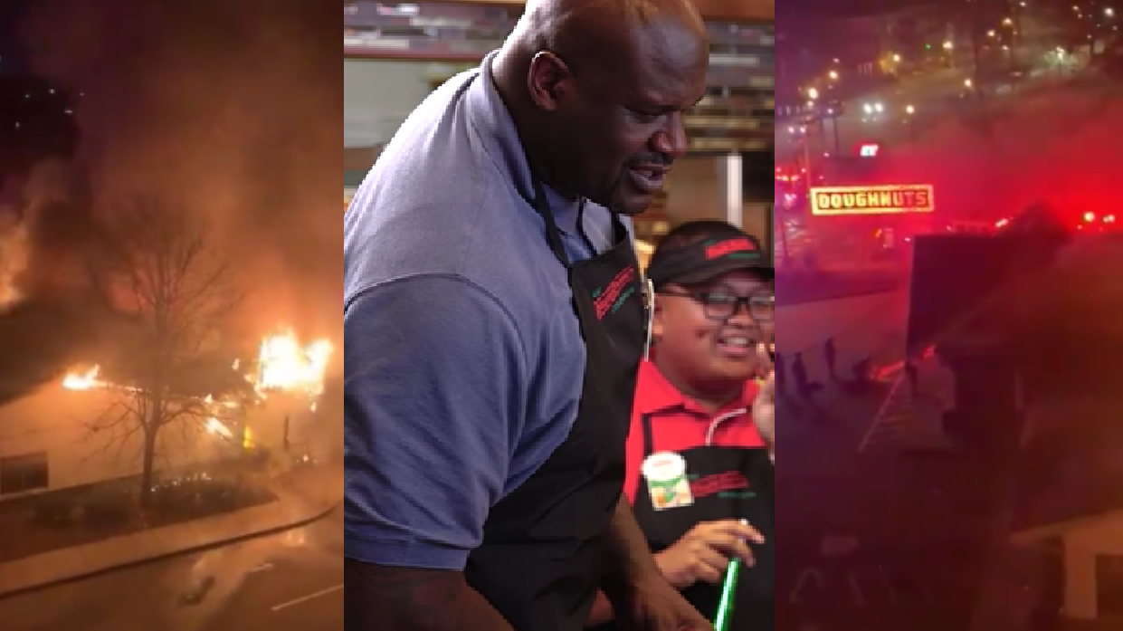 Legendary Krispy Kreme Owned by Shaq Goes Up In Flames