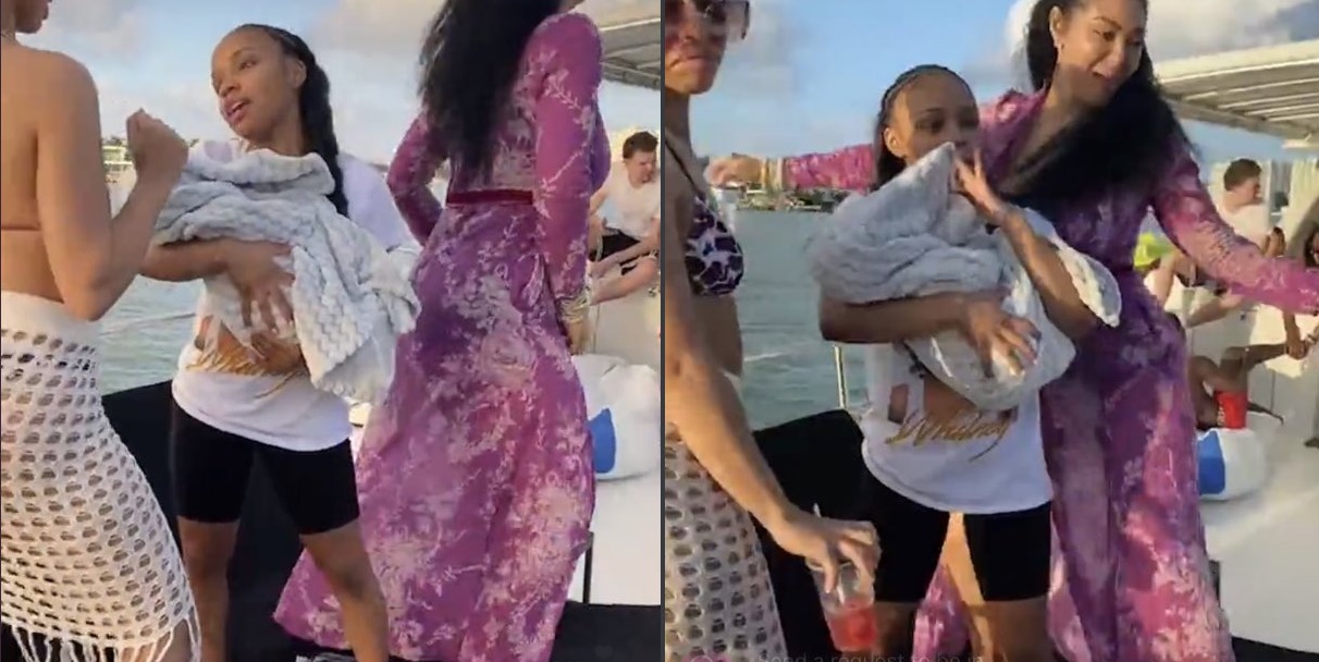 People React to Yaya Mayweather and Her Newborn Baby on a Yacht