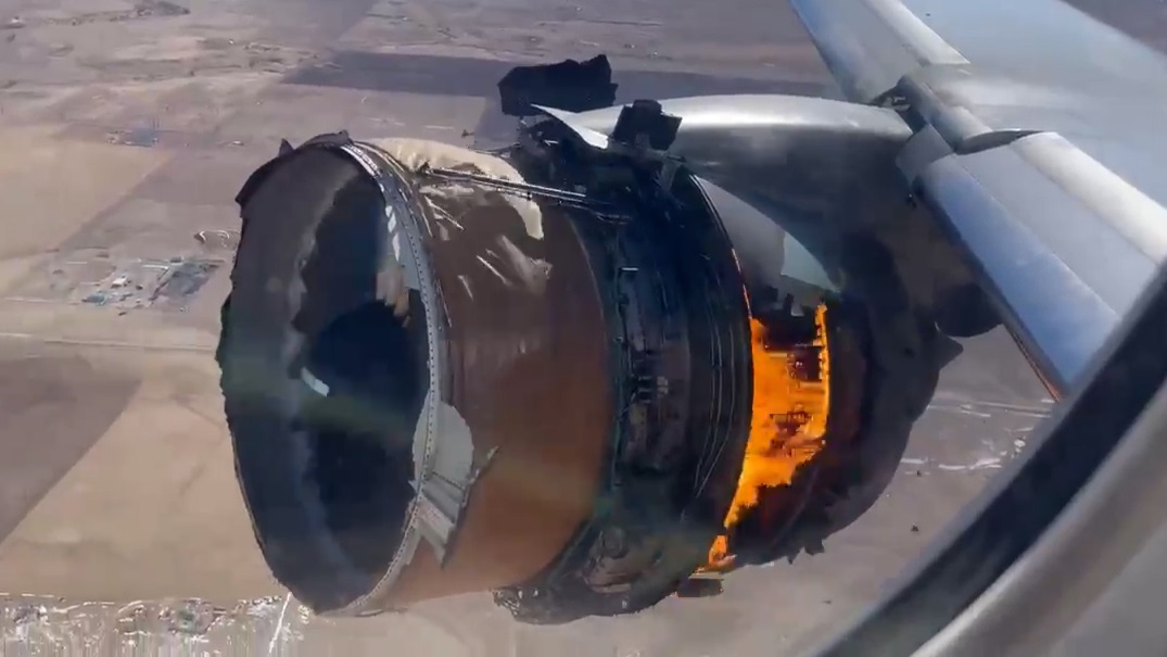 Shocking Video Shows United Airplane Engine On Fire