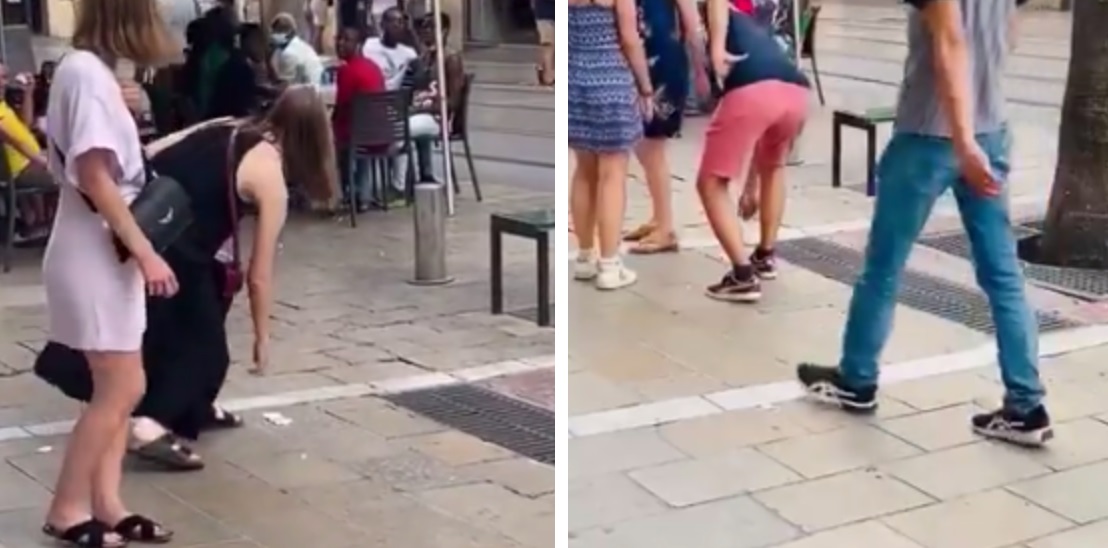 Viral Video Shows Crowd Puts The Brakes On People Trying To Pick Up A $20